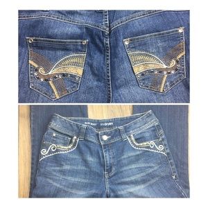 Lane Bryant Slim Boot Bling Embellished Jeans